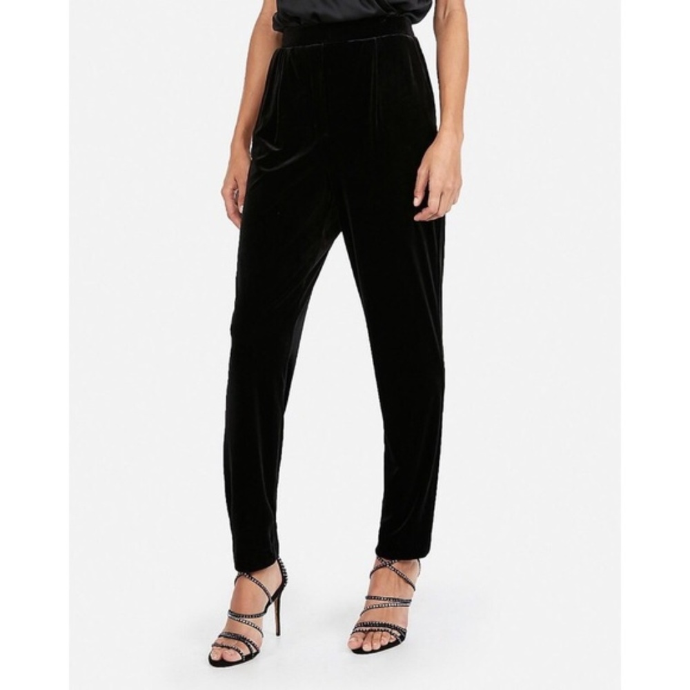 Express - Super High Waisted Velvet Ankle Pant